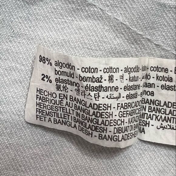 Zara Corset Style V-Hem Cami Crop Top Light Bleach Wash Stretch Denim NWT - Picture 5 of 6